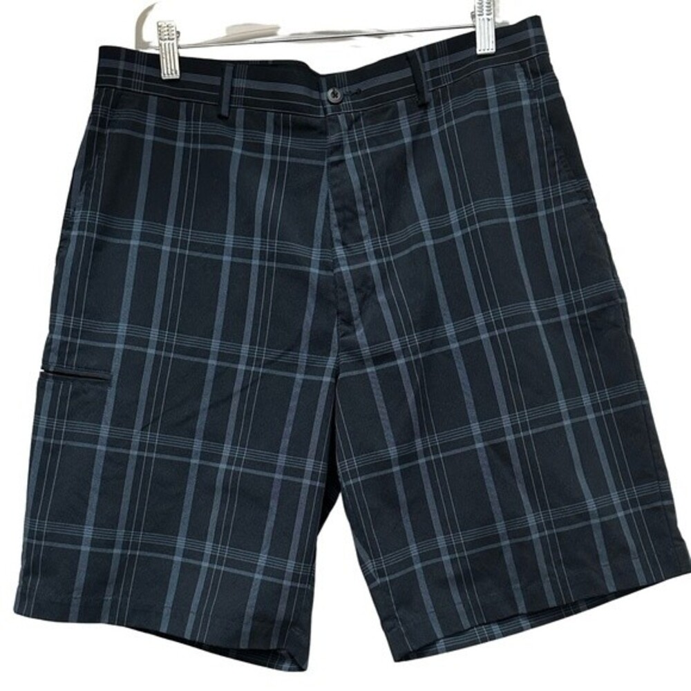 Men’s Grand Slam Blue Plaid Golf Shorts Size 34